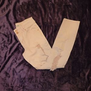 Light Pink Distressed Jeans